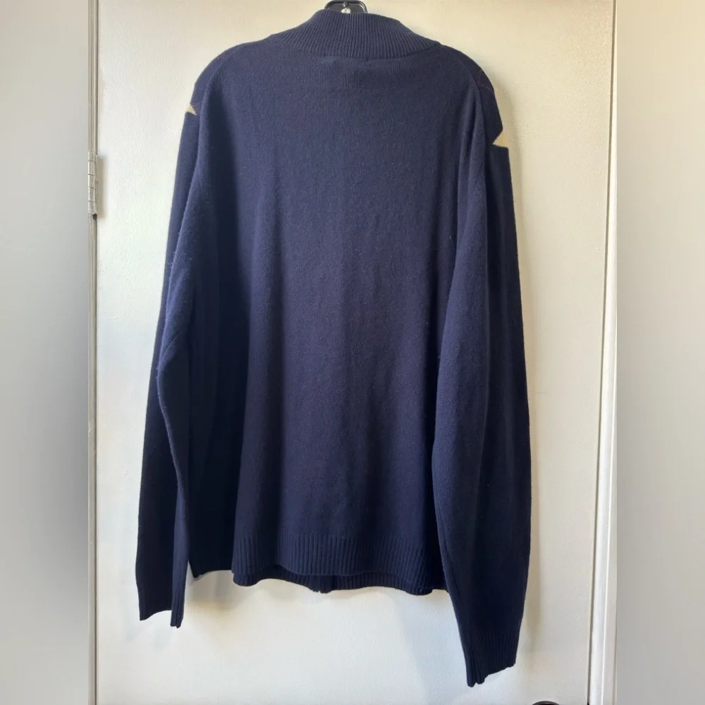 Brooks Brothers Men’s 100% Lambswool Full Zipper Sweater Sz